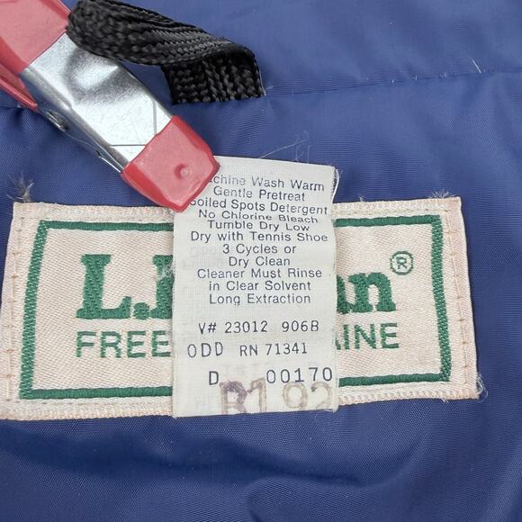 Vintage L.L.Bean Goose Down Puffer Vest Blue Made in USA Men’s M - Picture 4 of 9